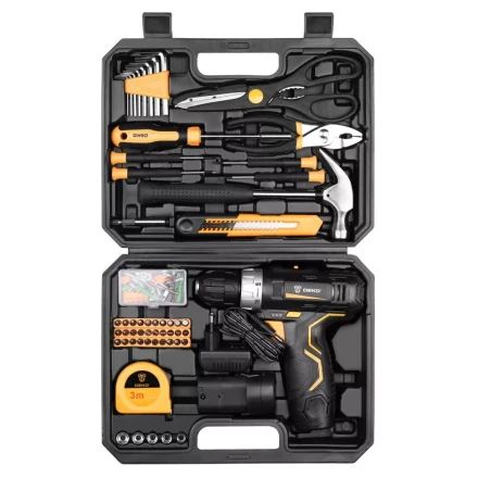 Дрель аккумуляторная DEKO GCD12DU3, 063-4133 + набор 104 инструмента купить в Кургане