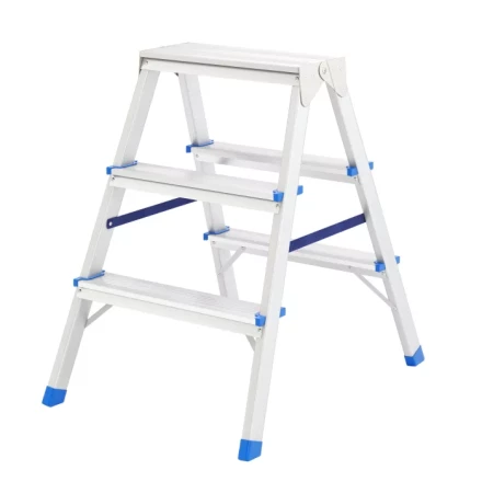 Стремянка двусторонняя 3 ступени алюминиевая Сибртех 97923 купить в Кургане