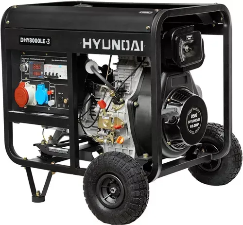 Дизельный генератор Hyundai DHY 8000LE-3 + колеса купить в Кургане
