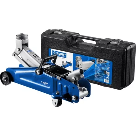 Домкрат гидравлический подкатной T30, 2т, 135-330мм, в кейсе, ЗУБР Профессионал 43053-2-K купить в Кургане