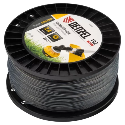 Леска для триммера двухкомпонентная круглая, 2,4мм х 192м, на DIN катушке EXTRA CORD// Denzel 96808 купить в Кургане