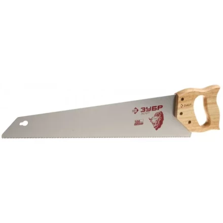 Ножовка ЗУБР &quot;ЭКСПЕРТ&quot; по дереву, универсальный закаленный зуб, деревянная ручка, шаг зуба 3,5мм, 500мм 15275-50 купить в Кургане