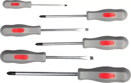 Набор ЗУБР &quot;МАСТЕР&quot;: Отвертки, Cr-v, эргономичная двухкомпонентная рукоятка, 6шт 25065-H6_z02 купить в Кургане