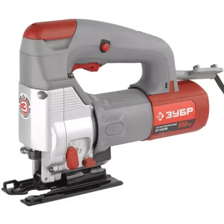 Лобзик ЗУБР, 3-х позиционный маятниковый ход, EU-хвостовик, сталь-10мм/дерево-60мм, 0-3100ходов/мин, 650Вт ЗЛ-650ЭМ купить в Кургане