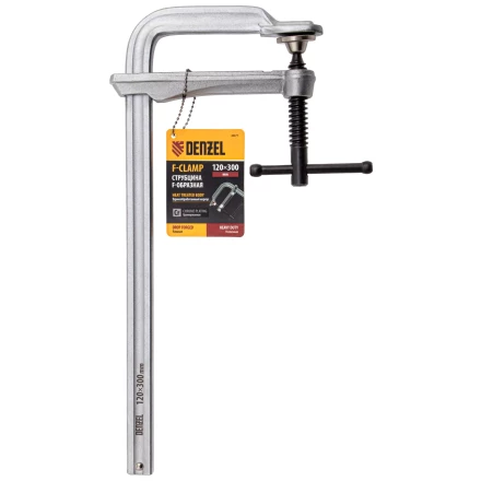 Струбцина F-образная Denzel 20477, 120x300мм, кованая купить в Кургане