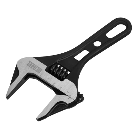 Ключ разводной 185 мм Denzel 15754, CrV, кованый, укороченная рукоятка купить в Кургане