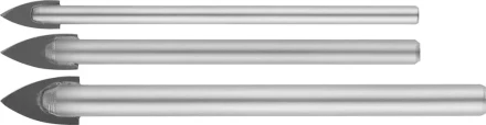 Набор сверл по кафелю, керамике, стеклу, с двумя режущими лезвиями, цилиндрический хвостовик, 3 шт: 5, 6, 8 мм, STAYER 2986-Н3 2986-Н3 купить в Кургане