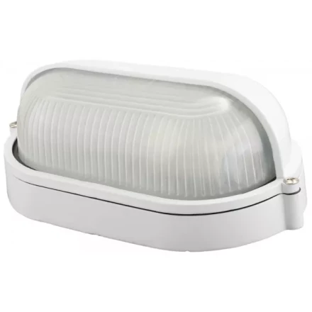 Светильник уличный СВЕТОЗАР влагозащищенный с верхним защитным кожухом, овал, цвет белый, 60Вт SV-57211-W купить в Кургане