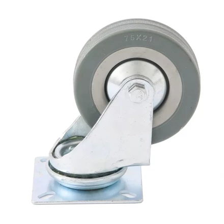 Колесо поворотное d-75 мм крепление  платформенное СИБРТЕХ артикул 68714 купить в Кургане