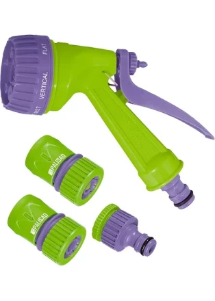 Набор для подключения шланга 3/4&quot; пистолет 7-и режимный адаптер 2 соединителя PALISAD 65178 купить в Кургане