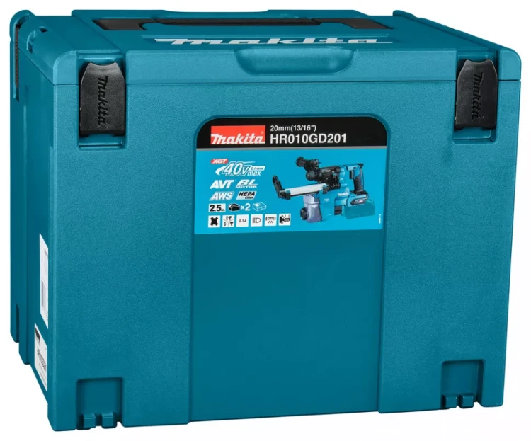 Аккумуляторный 40V перфоратор c пылеудалением Makita HR010GD201 (2АКБ 2,5Ач, ЗУ) купить в Кургане