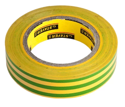Изолента, STAYER Profi 12292-S-15-10, ПВХ, на карточке, 15 мм х 10 м х 0,18мм, желто-зеленая 12292-S-15-10 купить в Кургане