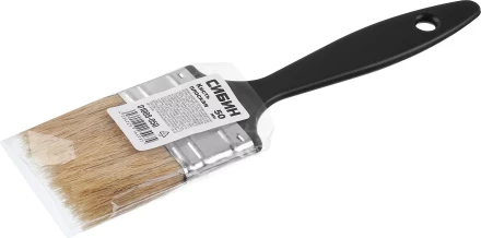 Кисть плоская СИБИН, пластиковая ручка, светлая щетина, 50мм 01008-050 купить в Кургане