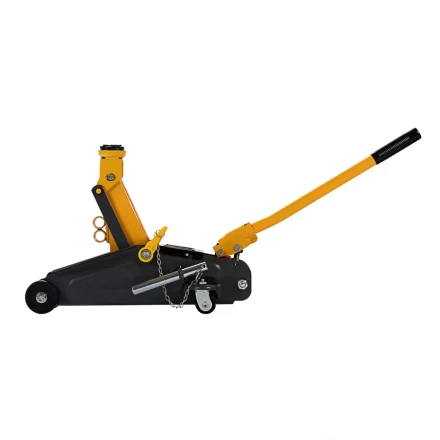 Домкрат гидравлический подкатной с фиксатором, 2 т, 130-330 мм Denzel 51153 купить в Кургане