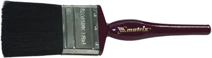 Кисть плоская "Декор" 2" (50 мм) натуральная черная щетина деревянная ручка  MATRIX 82630 купить в Кургане