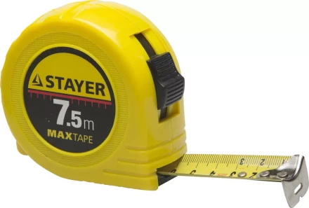 Рулетка STAYER &quot;МASTER&quot; &quot;MaxTape&quot;, пластиковый корпус, 7м/25мм 34014-07-25 купить в Кургане