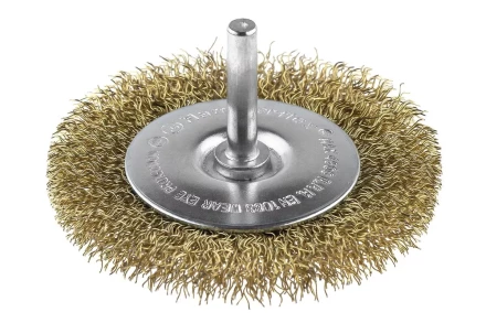 Кордщетка HAMMER плоская 75мм для дрели гофрированная латунированная сталь (207-207) купить в Кургане