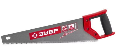 Ножовка по дереву (пила) ЗУБР МОЛНИЯ-5 400 мм, 5 TPI, прямой крупный зуб, быстрый рез поперек волокон, для крупных и средних заготовок 15075-40_z01 купить в Кургане