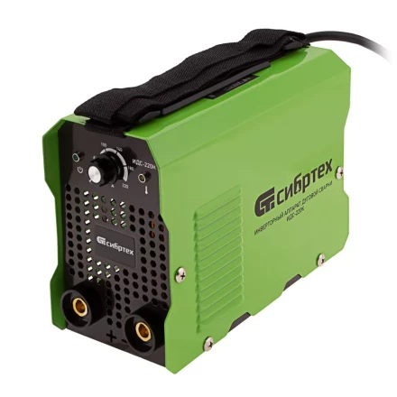 Инверторный аппарат дуговой сварки ИДС-220K, 220 А, ПВ 80%, диаметр электрода 1,6-5 мм Сибртех 94395 купить в Кургане