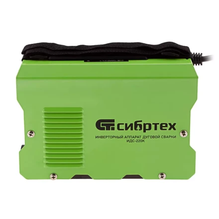 Инверторный аппарат дуговой сварки ИДС-220K, 220 А, ПВ 80%, диаметр электрода 1,6-5 мм Сибртех 94395 купить в Кургане