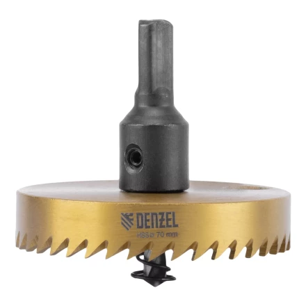 Коронка по металлу HSS, 70 мм, нитридтитановое покрытие Denzel 724123 купить в Кургане