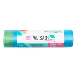 Пакеты для мусора с завязками 35 л x 15 шт. синие, Home Palisad 927155