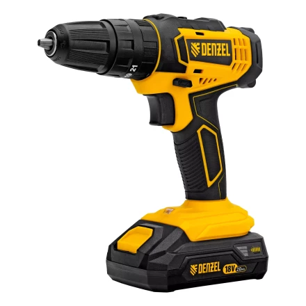 Дрель-шуруповерт аккумуляторная ударная Denzel CID-18-02BM, Li-Ion, 18 В, 2 акк. 26135 купить в Кургане