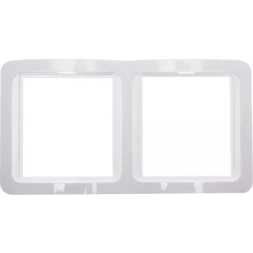 Панель СВЕТОЗАР "ГАММА" двойная вертикальная, цвет белый SV-54147-W