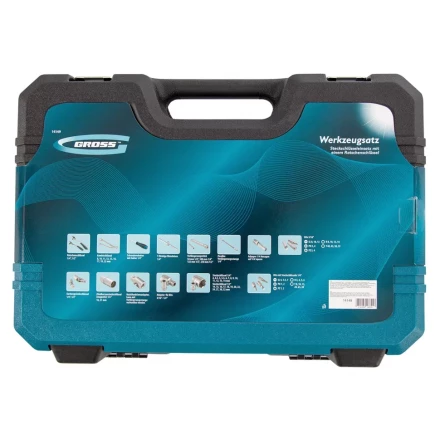 Набор инструментов 82 предметов , 120 зубьев, CrV, 1/4&quot;, 1/2&quot; Gross 14149 купить в Кургане