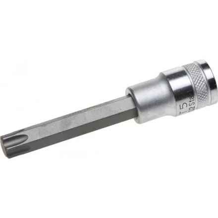 Торцовая бита-головка KRAFTOOL "INDUSTRIE QUALITAT", удлиненная, материал S2, TORX, сатинированная, 1/2", Т55 27906-55_z01 купить в Кургане