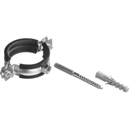 ЗУБР &quot;МАСТЕР&quot;. Хомут трубный с гайкой, оцинкованный, в комплекте с сантехнической шпилькой и дюбелем, 1 1/2&quot;, 1шт 37866-47-51 купить в Кургане