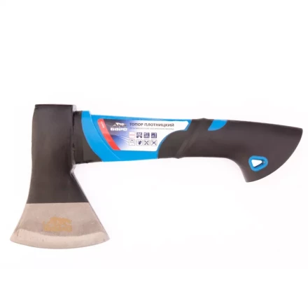 Топор плотницкий 450 гр двухкомпонентная обрезиненная рукоятка Барс 21408 купить в Кургане