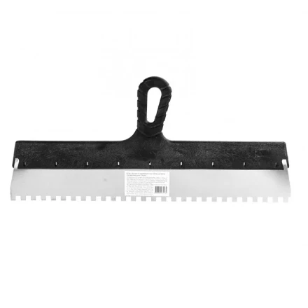 Шпатель из нержавеющей стали 450 мм зуб 8 х 8 мм пластмассовая ручка 85146 купить в Кургане