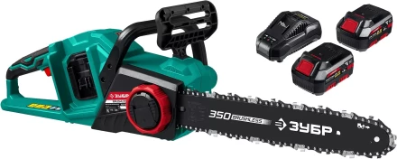 ЗУБР С1-18, 36 В, 35 см шина, 2х18 В АКБ (4 А·ч), бесщеточная цепная пила (ПЦЛ-3635-42) купить в Кургане