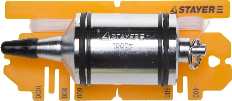 Отвес STAYER "PROFI" строительный со шнуром, с противоударными ободками, 1000 г 06352-100 купить в Кургане