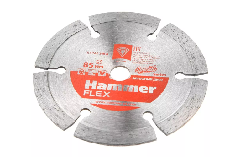Круг алмазный HAMMER 206-236  Ф10х85мм сегментый по кирпичу купить в Кургане