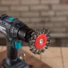 Кордщетка HAMMER плоская 75мм для дрели витая сталь (207-208) купить в Кургане