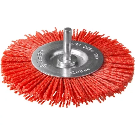 ЗУБР &quot;ПРОФЕССИОНАЛ&quot;. Щетка дисковая для дрели, нейлоновая проволока с абразивным покрытием, 100мм 35161-100_z02 купить в Кургане