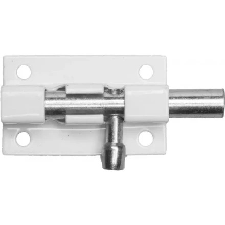 Задвижка накладная для окон и мебели "ШП-40 БЦ", цвет белый/цинк, 40мм 37751-40 купить в Кургане