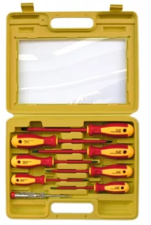 Набор отверток диэлектрических 8шт. кейс 19835 купить в Кургане