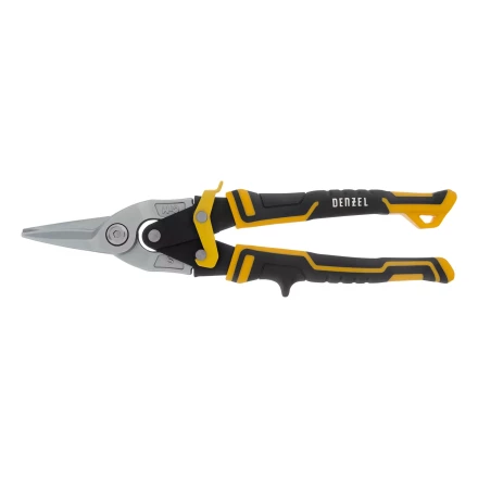 Ножницы по металлу Denzel 78370, 270 мм, прямой рез, сталь-CrMo, трехкомпонентные рукоятки купить в Кургане