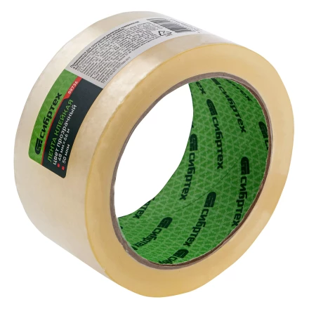 Клейкая лента, 50 мкм, 48 мм х 66 м, цвет прозрачный Сибртех 88736 купить в Кургане