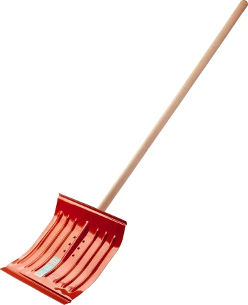 Лопата снеговая стальная с деревянным черенком, 430мм, оранжевая, СИБИН 421841 421841 купить в Кургане