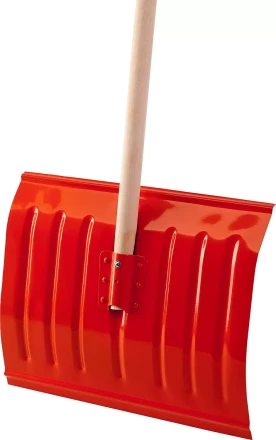 Лопата снеговая стальная с деревянным черенком, 430мм, оранжевая, СИБИН 421841 421841 купить в Кургане