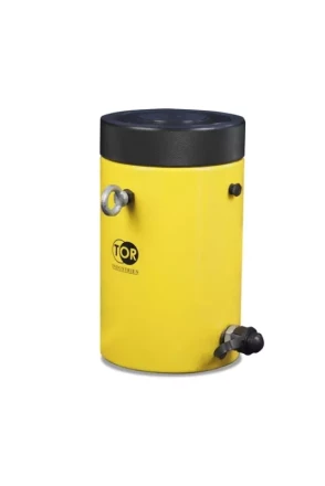 Домкрат гидравлический TOR HHYG-100150LS (ДГ100П150Г) 100 т с фиксирующей гайкой 1004739 купить в Кургане