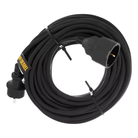 Удлинитель-шнур силовой Denzel Top Series 37420, КГТТ, 20м, 1 розетка, 3 x 1,5 мм, 3 м купить в Кургане