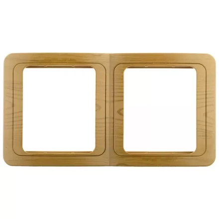 Панель СВЕТОЗАР "ГАММА" накладная, вертикальная, цвет ольха, 2 гнезда SV-54147-A купить в Кургане