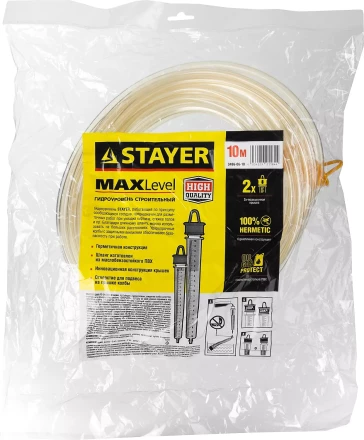 Гидроуровень STAYER &quot;MASTER&quot; с усиленной измерительной колбой большого размера, d 6мм, 10м 579437 купить в Кургане