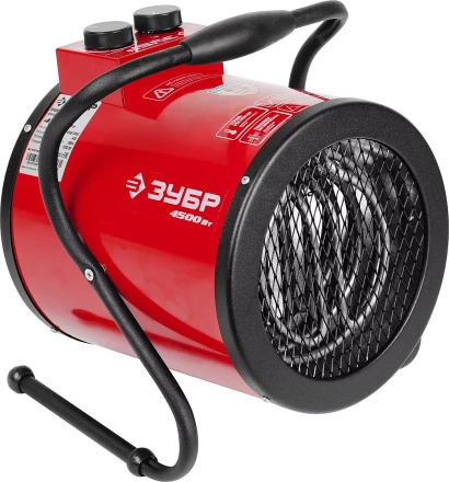 Пушка ЗУБР &quot;МАСТЕР&quot; &quot;круглая&quot; тепловая электрическая, гладкий нерж. ТЭН, 4.5/3 кВт, 220В ЗТП-5000_М2 купить в Кургане