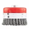 Щетка для УШМ Heavy Duty, 100 мм, М14, "чашка", крученая металлическая проволока  MATRIX 74672 купить в Кургане